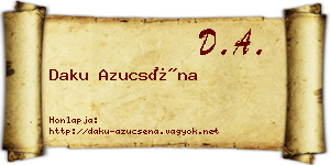Daku Azucséna névjegykártya
